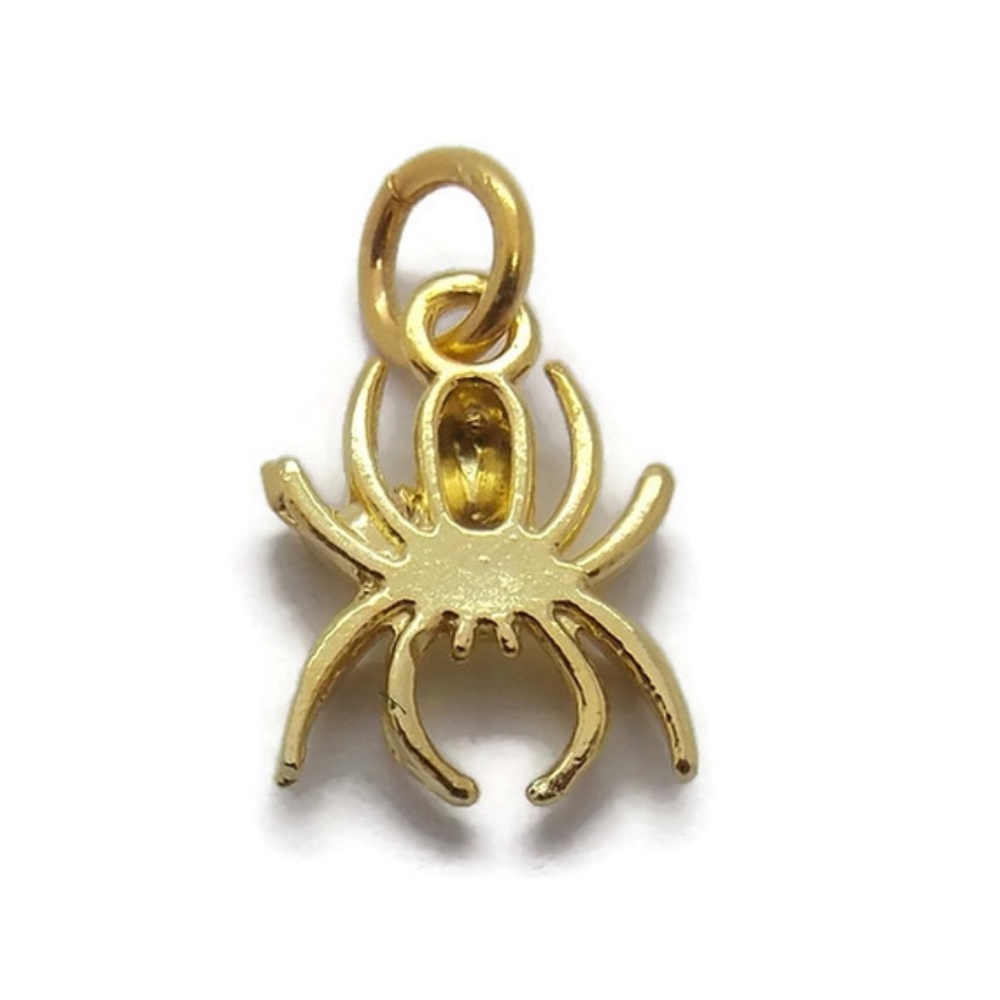 Spider Charm Pendant 14k Yellow Gold - Picture 2 of 2